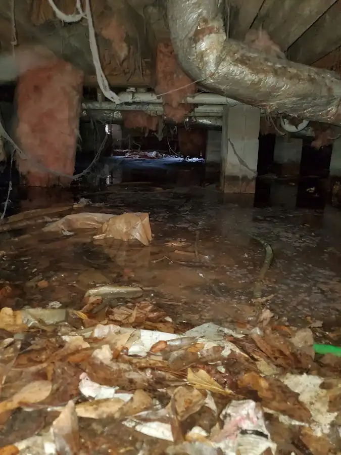 Crawl space flood assessment for Commercial Water Damage Restoration in Eatonton